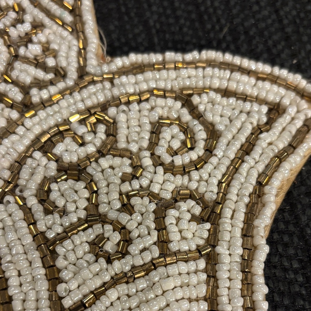 Intricate Beaded Hamsa plate charger made India - Picture 5 of 10
